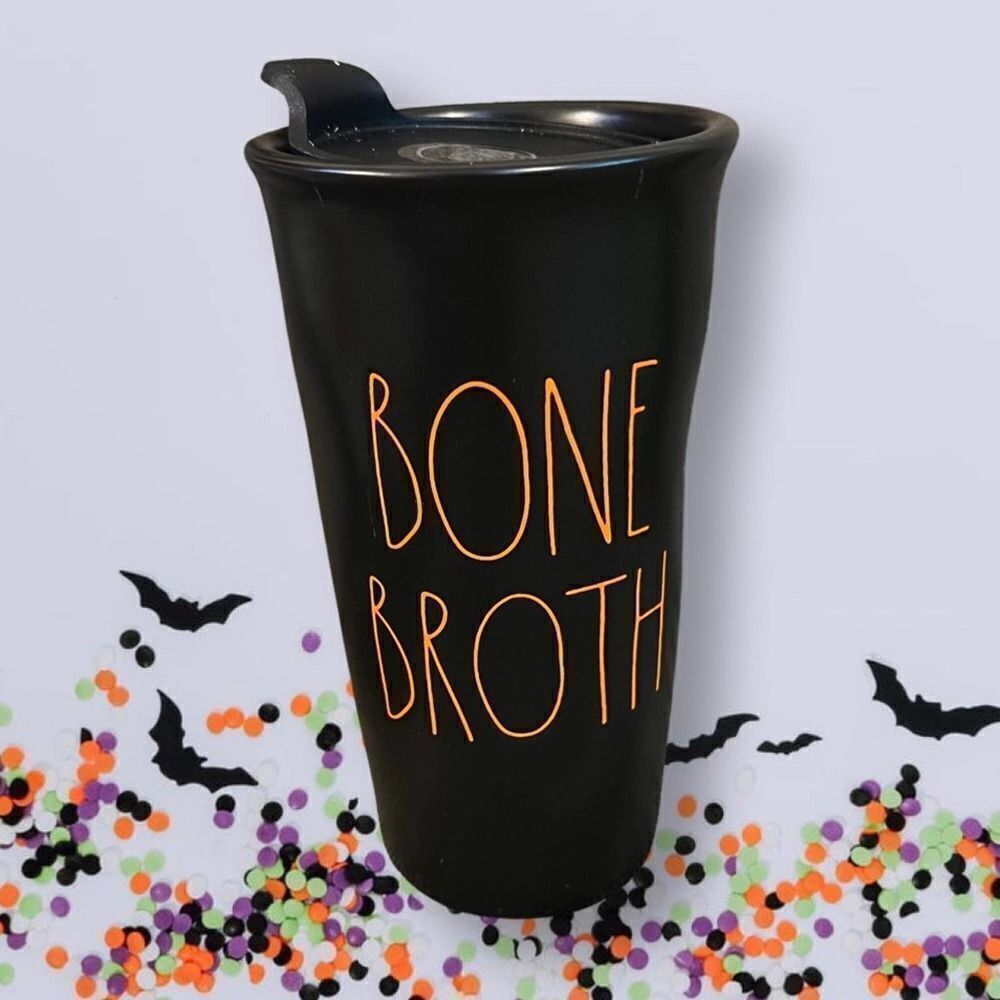 Rae Dunn Bone Broth Halloween Travel Mug